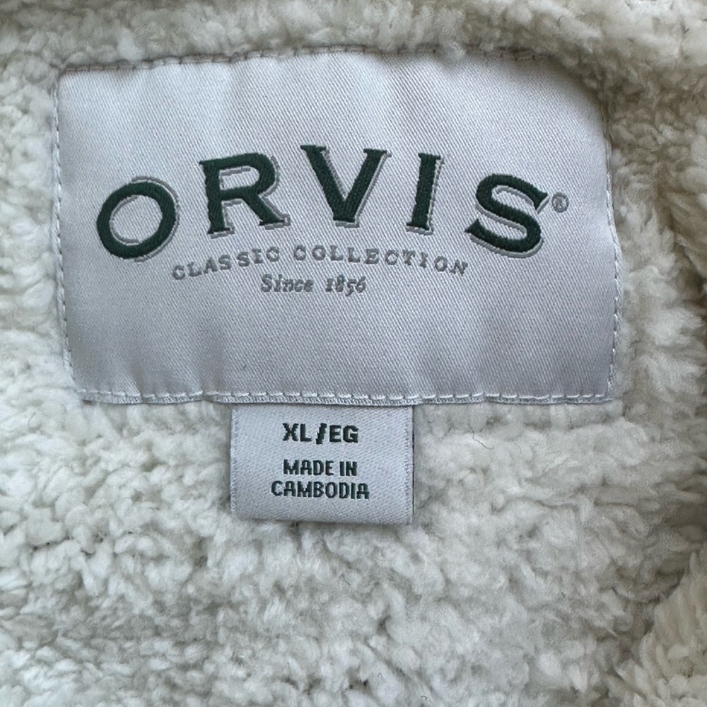 Orvis Men's Black and White 1/4 Zip-Up Sweater, Size XL. NWT - Picture 3 of 9
